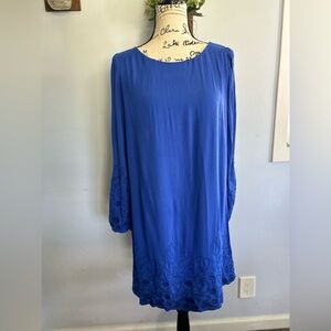 Dainty Hooligan vintage midi tunic dress embroidered rayon bohemian festive